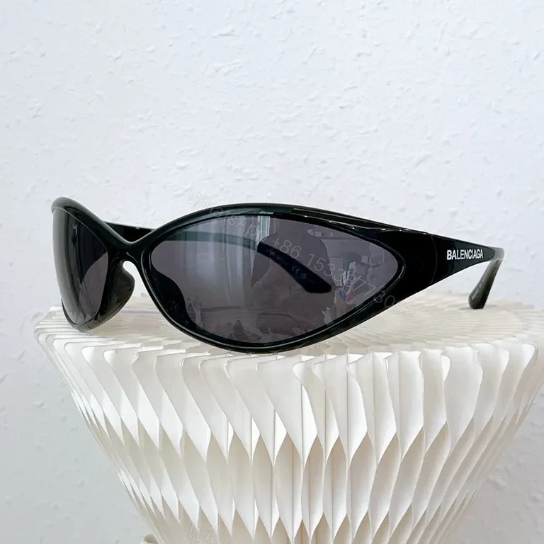 View 9 of Translucent White Balenciaga-Inspired Sunglasses with UV400 Lenses