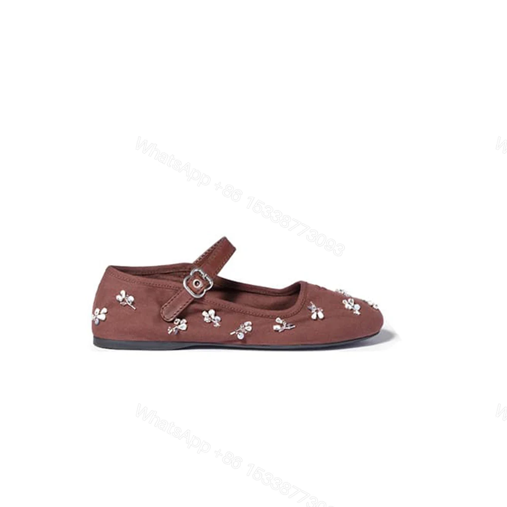 MIUMIU Embroidered drill ballerinas 994012 — view 1