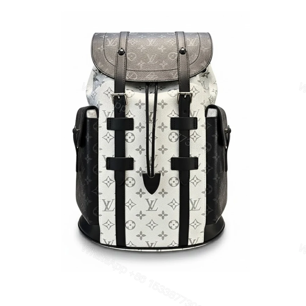 Louis Vuitton Christopher PM Backpack Monogram Eclipse Black White 42Cm — view 1