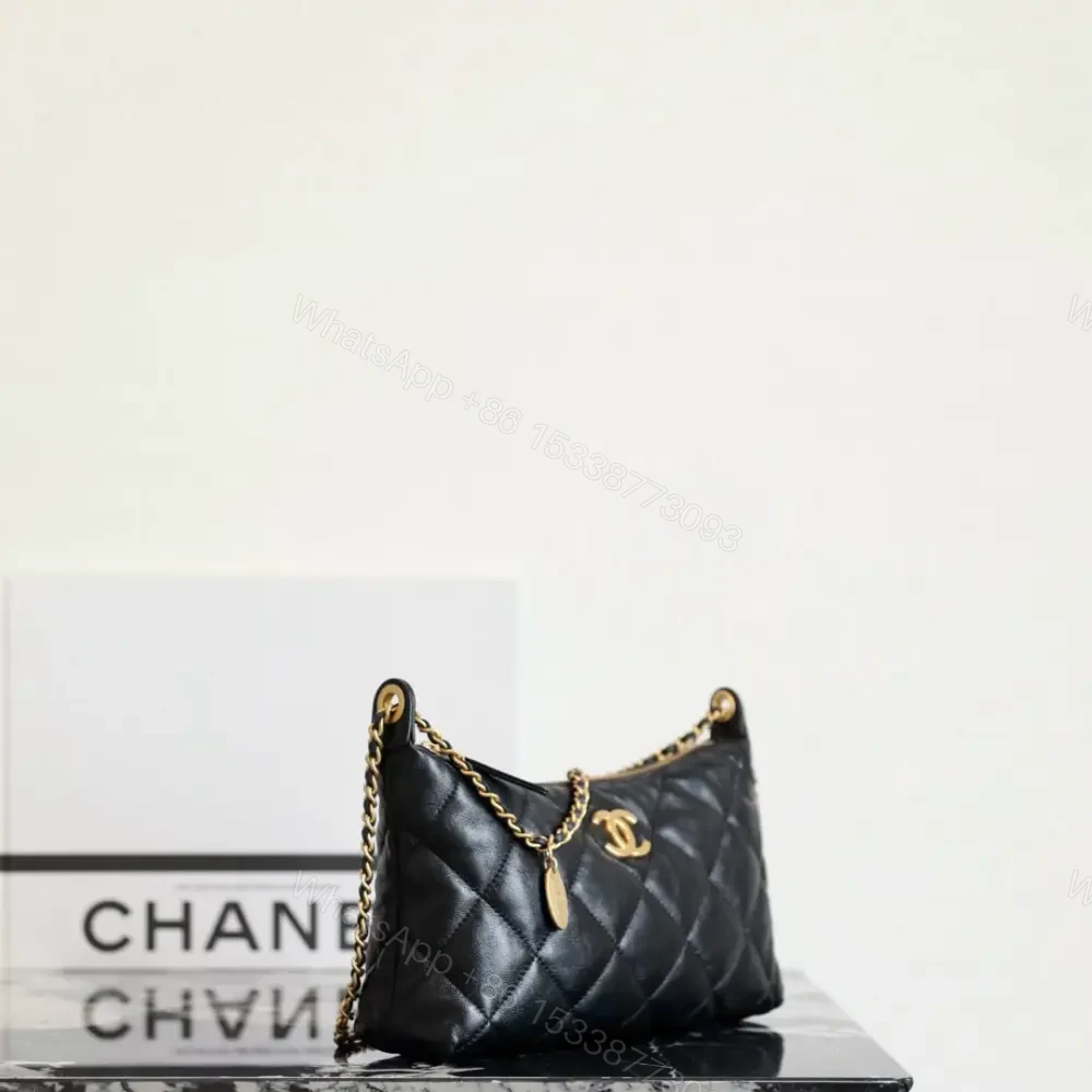 View 4 of 高仿Chanel*25S系列AS5528小羊皮腋下包黑色免檢版
