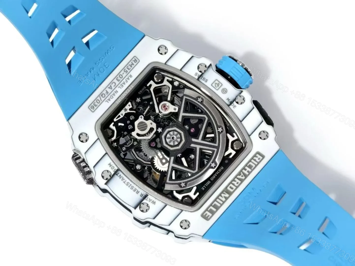 View 6 of Richard Mille RM35-03 Automatic Skeleton Watch Carbon NTPT Quartz Carbon Fiber 13.5MM Slim Case Integrated Movement Premium Edition RM35-03-CARB-AUTO-SK
