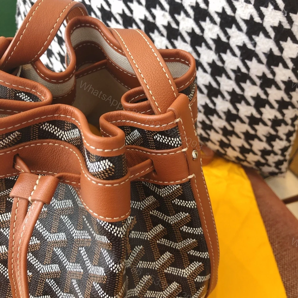 View 8 of 高仿Goyard*PEFLOT2抽繩水桶包棕色免檢版