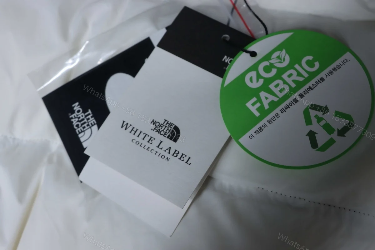 View 6 of TheNorthFace Large checkered down jacket 'White Black'
