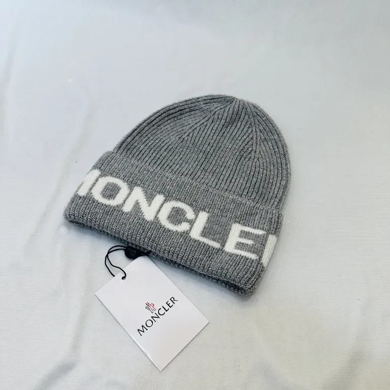 View 4 of Minimalist Moncler Knit Beanie: Luxury Logo Warmth