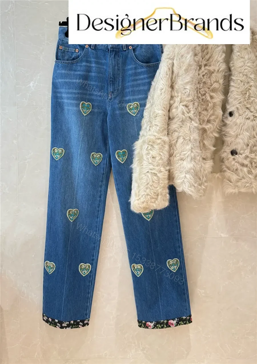 View 5 of Valentino Garavani Embroidered Straight-Leg Jeans