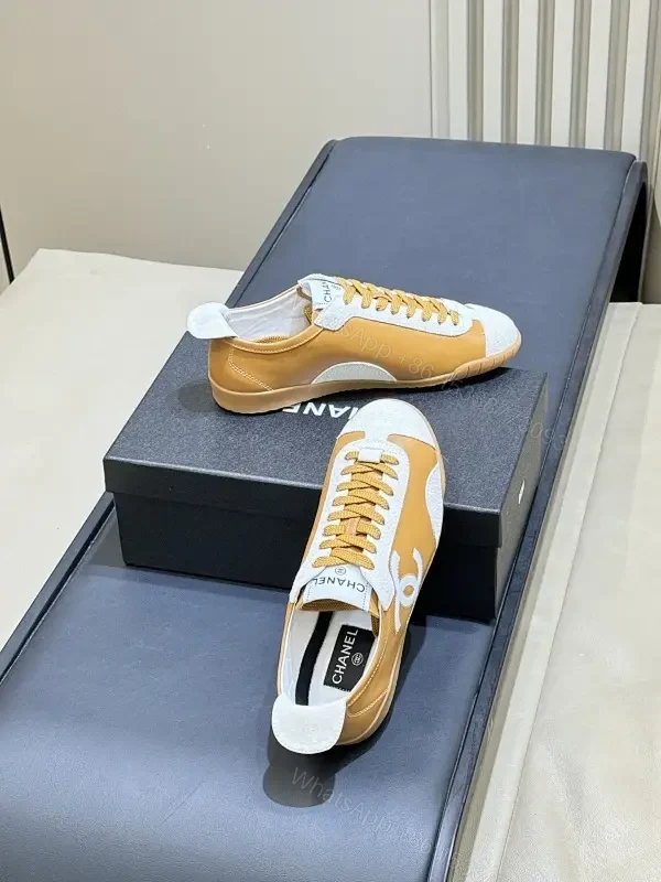 Tan Leather & Ivory High-Top Sneakers with Signature Textures — view 1