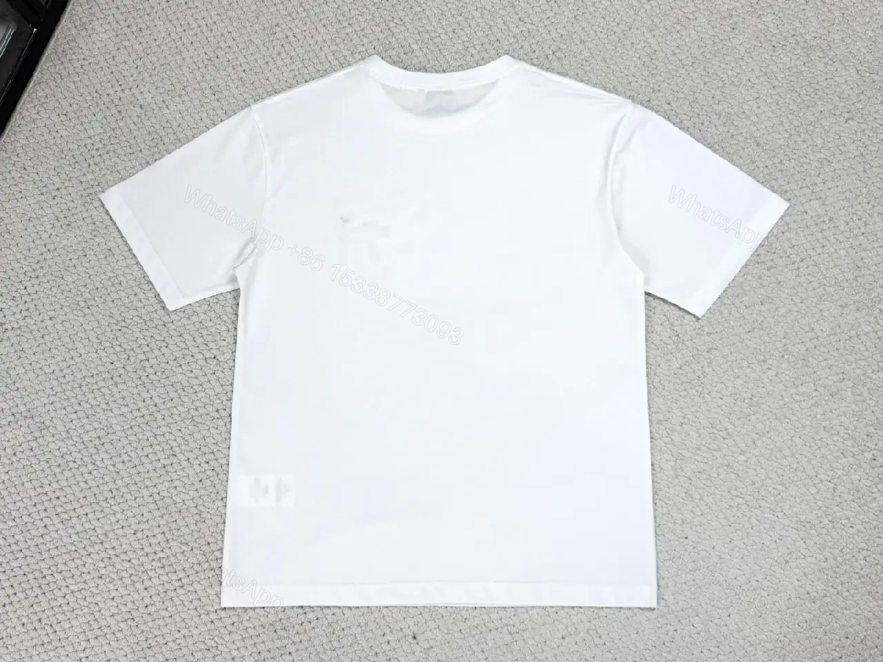 View 9 of White Cotton Tee with Tiny Dior Motif, Minimal Luxury, Everyday Essential