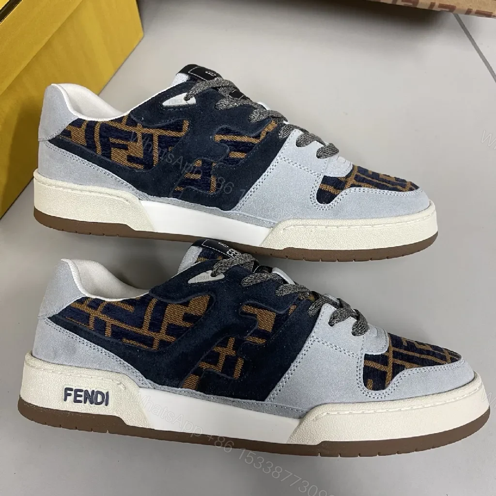 View 5 of Lux Texture Trainers: Suede Accents, Logo Pattern Sneaker
