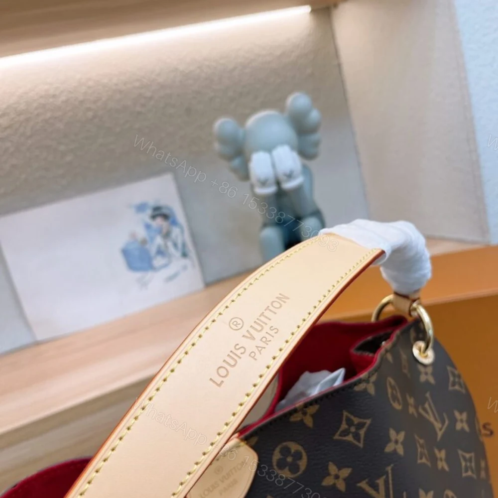 View 7 of Louis Vuitton Graceful PM Monogram Canvas Red 35Cm