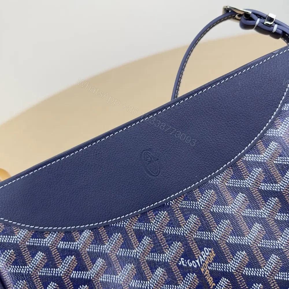 View 7 of 高仿Goyard*12CL12P單肩半月包深藍免檢版