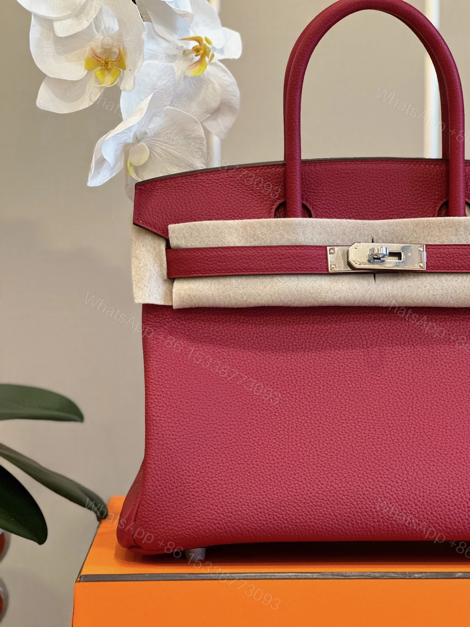 View 5 of Hermes Birkin 30 Burgundy Palladium Hardware