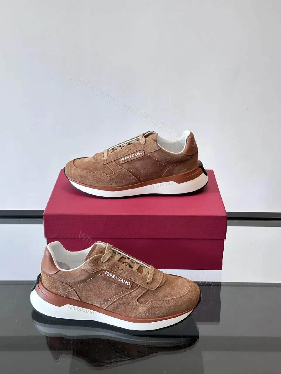View 9 of Textured Suede Luxury Sneakers - Everyday Comfort High-Tops