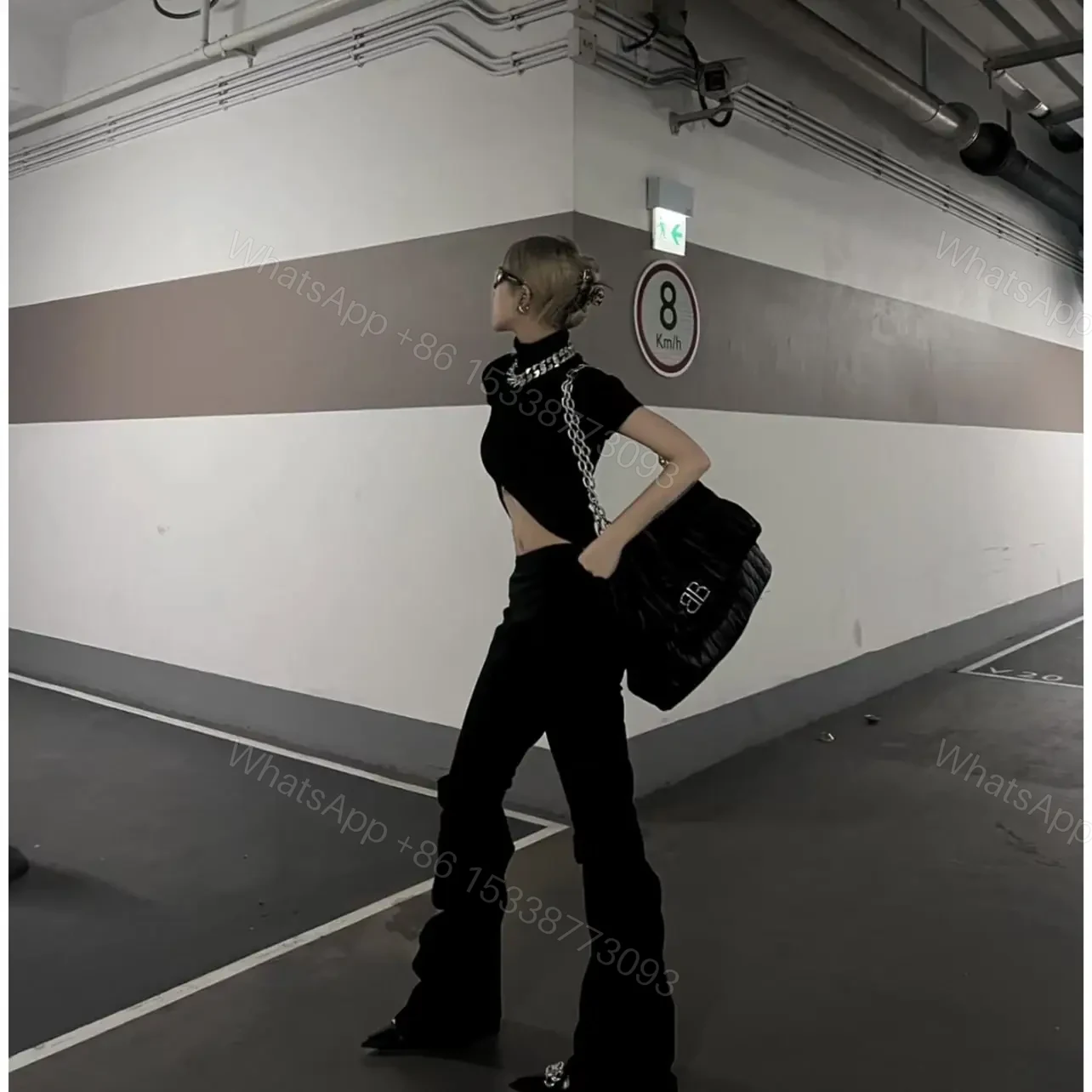 View 11 of 高仿Balenciaga*Monaco系列衍縫線牛皮單肩包m