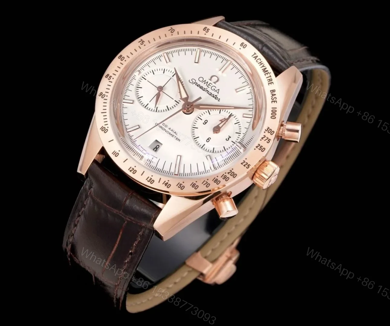 View 2 of Omega Speedmaster Broad Arrow Red Gold Enamel 3654.20.31