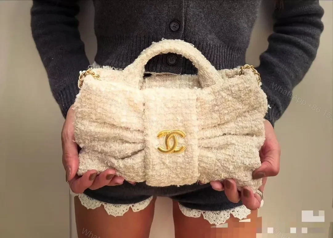 View 6 of Cream Bouclé Mini Bag: Luxe Texture, Modern Versatility