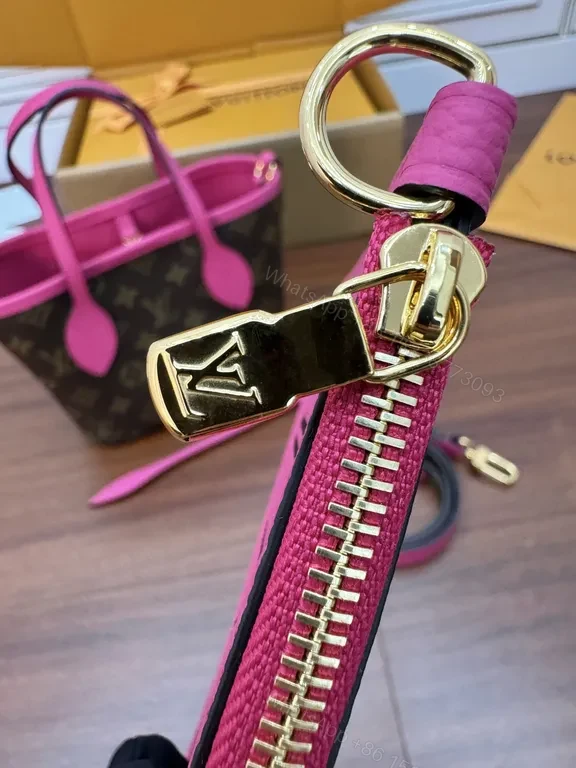 View 5 of Vivid Monogram Mini Bag: Neon Pink, LV-Style, Compact Luxe