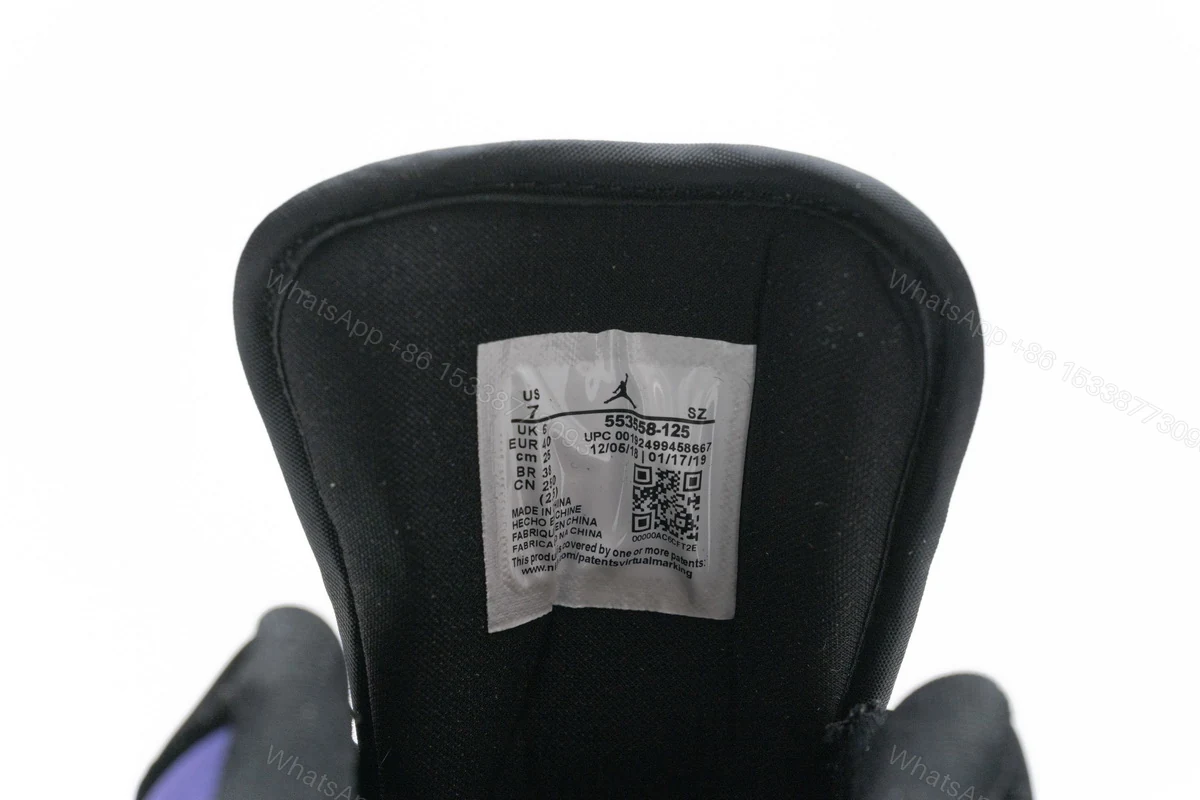 View 9 of Air Jordan 1 Low Court Purple 553558-125