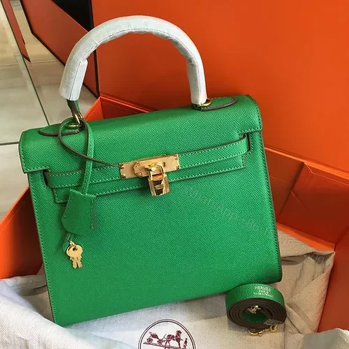 Hermes kelly epson green bag — view 1