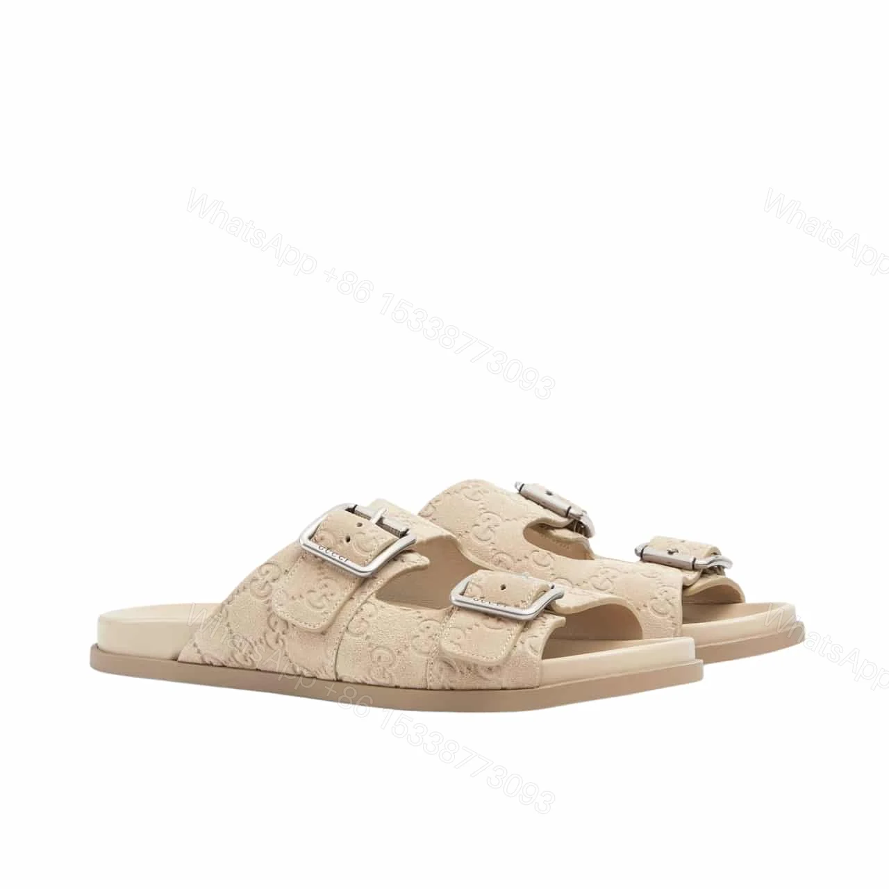 GUCCI WOMEN’S SLIDE SANDAL OATMEAL 816380 AADUO 9511 — view 1