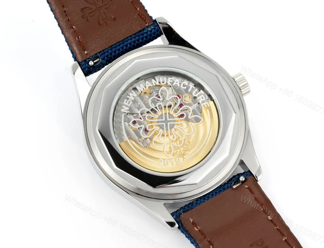 View 8 of Patek Philippe Limited Edition Commemorative Watch PP6007 Calatrava Steel Case Blue Dial Blue Strap Sporty Style