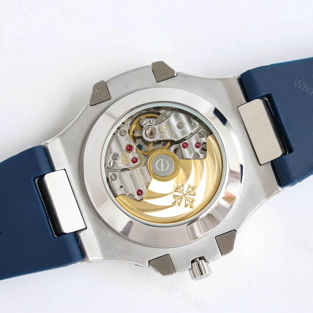 View 7 of Patek Philippe Nautilus Replica 41MM Premium Blue Dial Rubber Strap Edition PP-NT-BLU-RBR-41