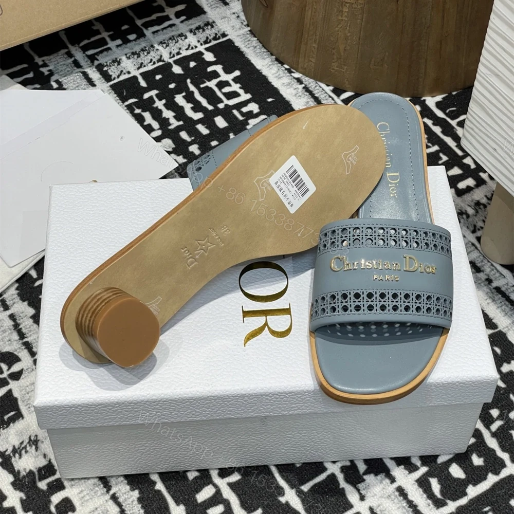 View 2 of 高仿Dior*D-Lane系列KCO202圓頭套腳拖鞋短踭藍色免檢版