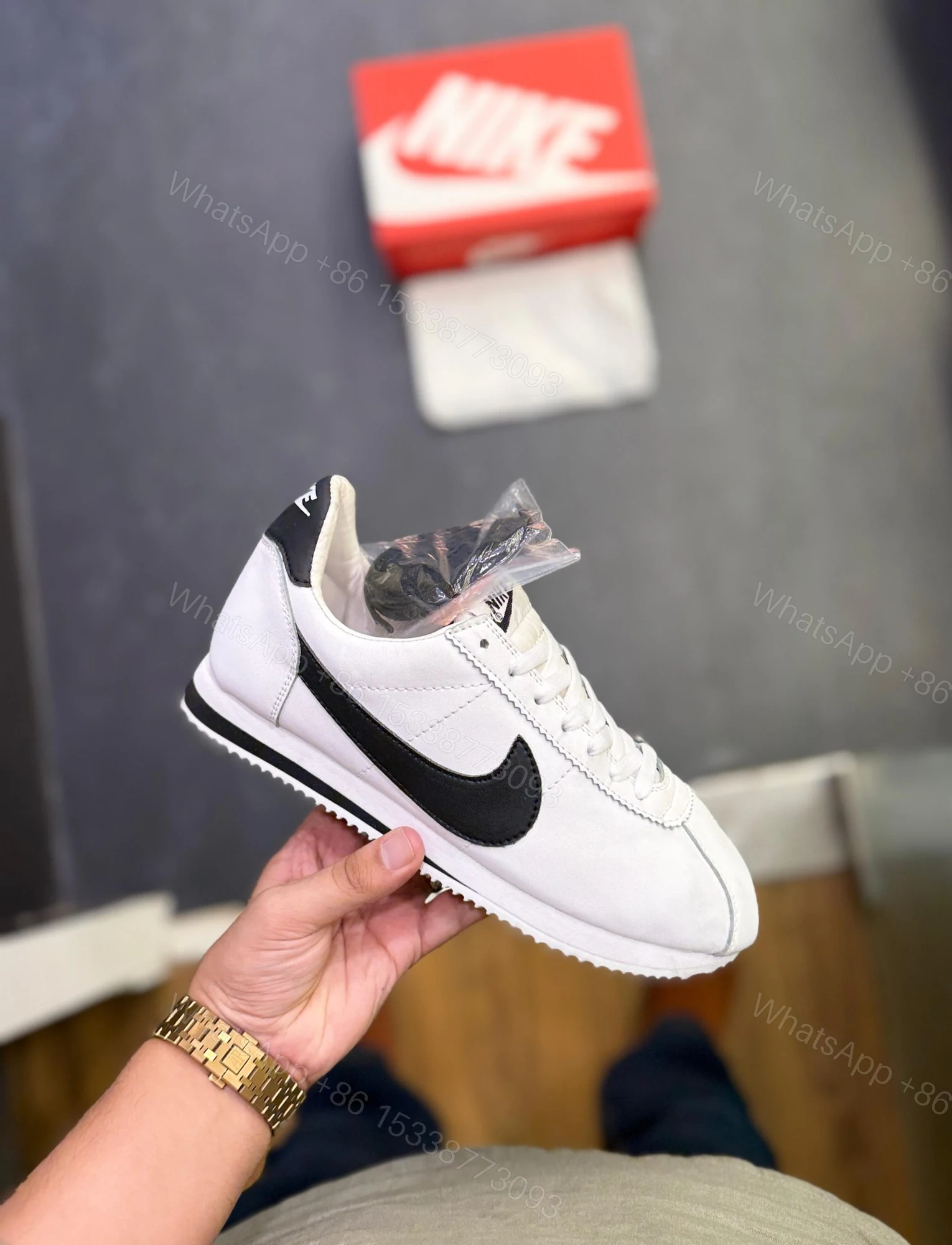 View 6 of FIRST COPY NIKE CORTEZ WHITE BLACK FOR MEN