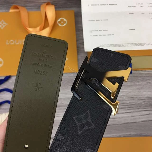 View 4 of LOUIS VUITTON INITIALES 40MM REVERSIBLE MONOGRAM CANVAS BELT – B93
