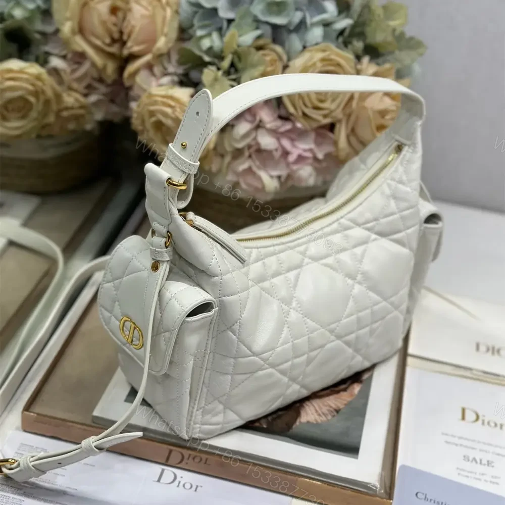 View 2 of 高仿Dior*D-Dream系列M632M030小羊皮單肩包中號白色免檢版