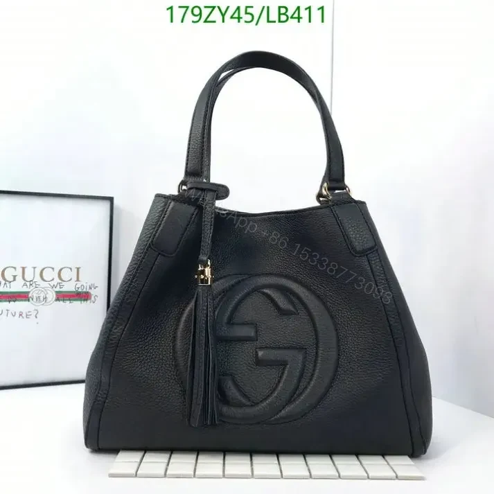 View 12 of Gucci Soho Brown Leather Shopping Bag Replica LB41126 – Premium 1:1