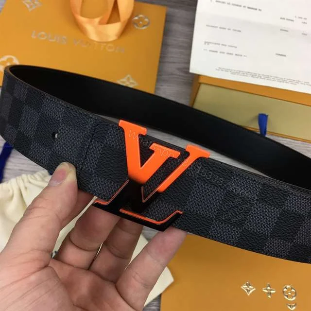 View 5 of LOUIS VUITTON INITIALES 40MM REVERSIBLE DAMIER GRAPHITE CANVAS BELT – B94
