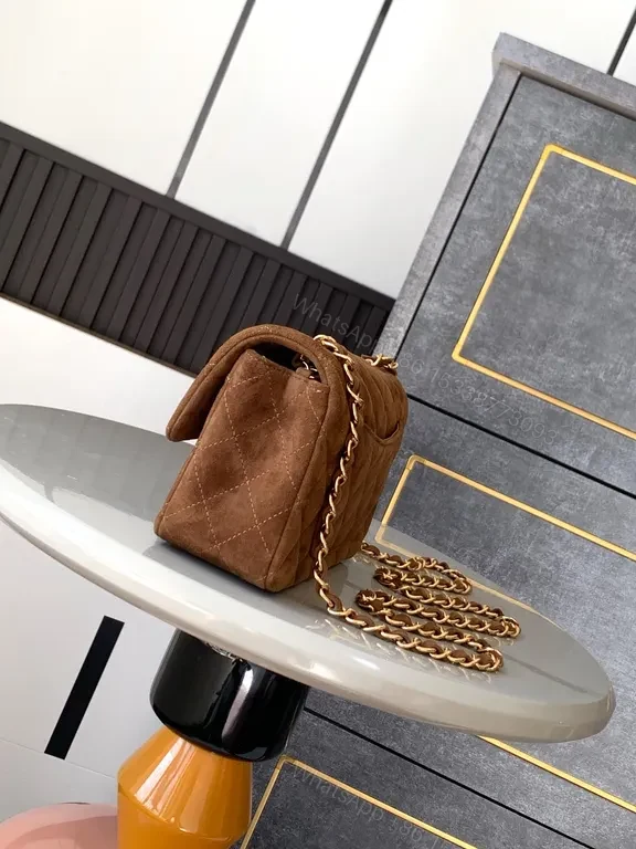 View 2 of Textured Suede Quilted Shoulder Bag: Everyday Luxury
