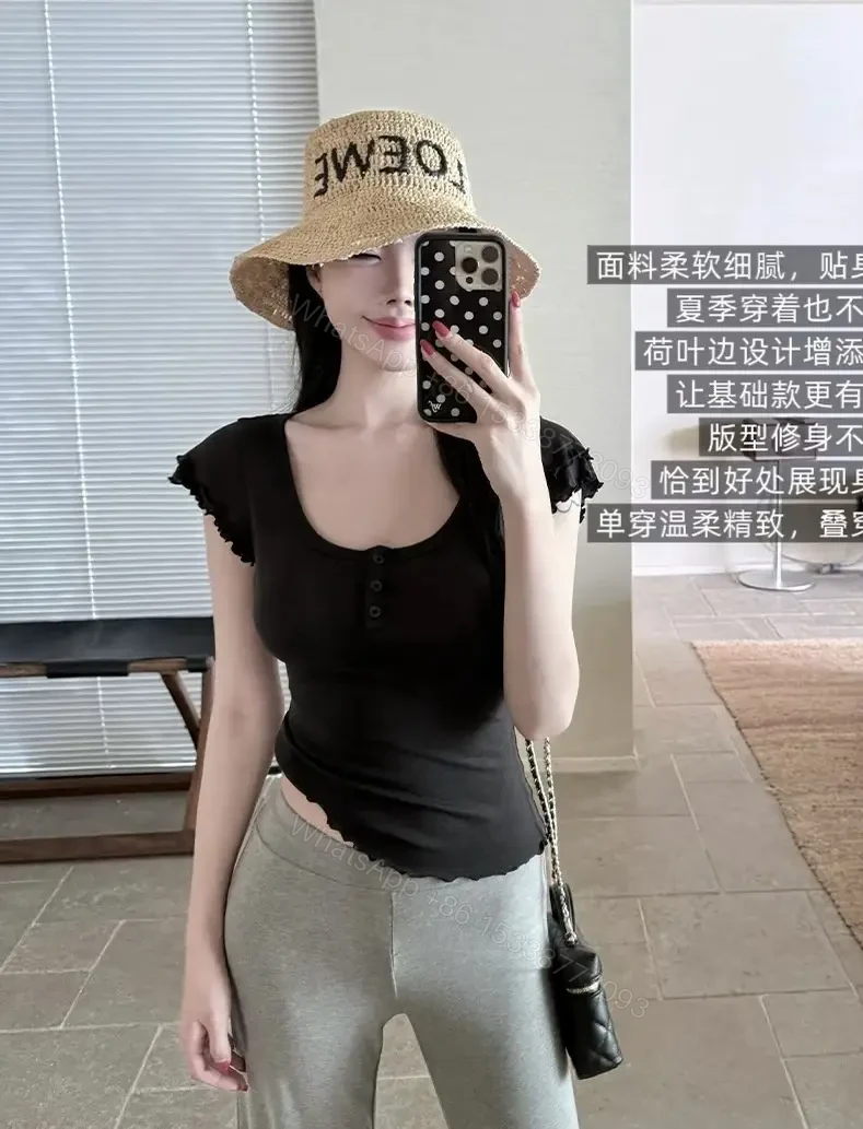 View 3 of Natural Straw Hat with LOEWE-Style Print - Lightweight, Sun-Shielding Cap