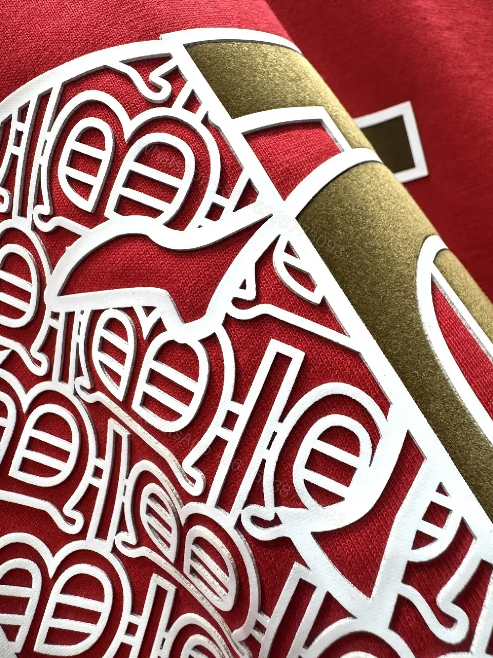 View 5 of Bold Red Graphic Tee in Luxe Streetwear Style, All-Day Comfort