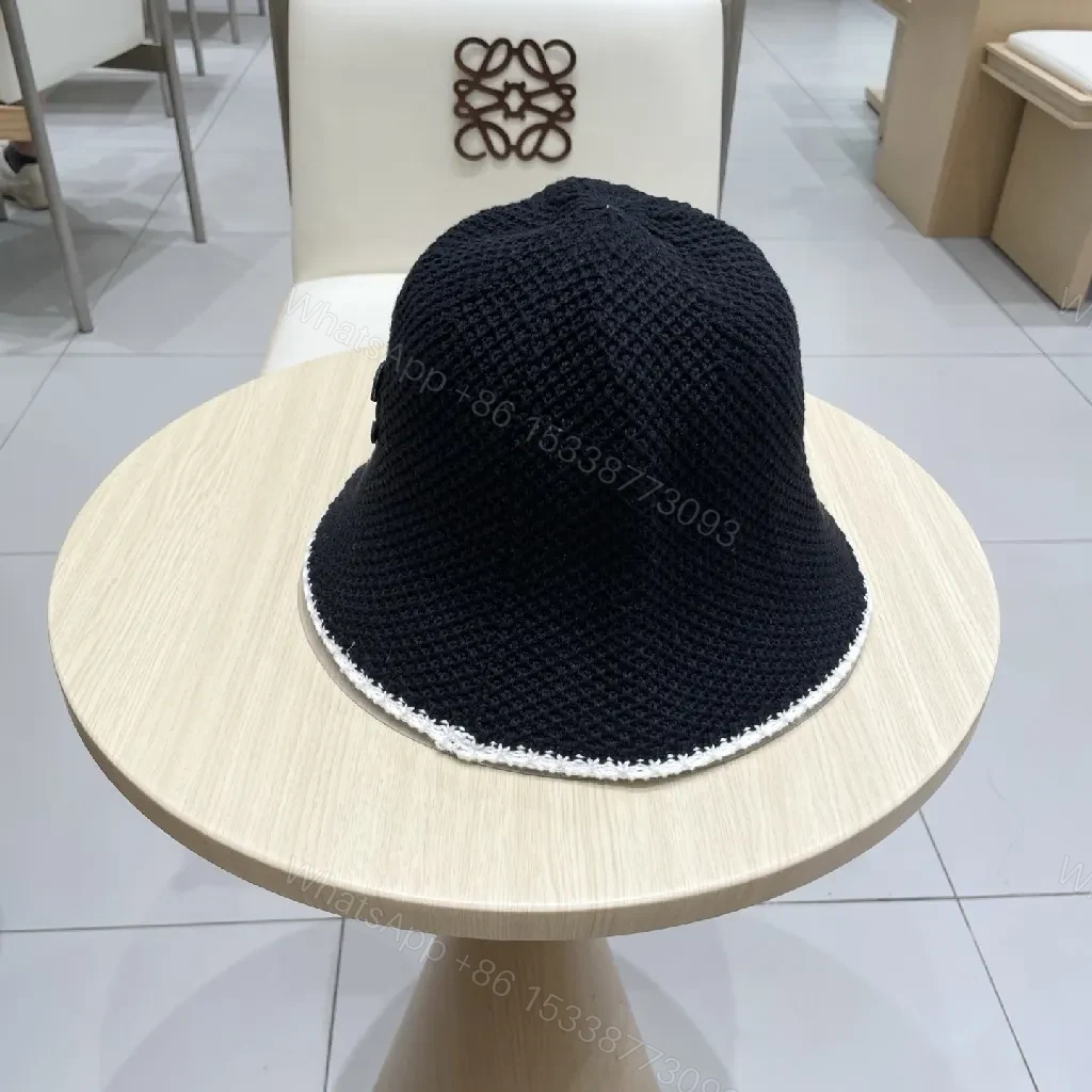 View 4 of Black Knit Bucket Hat – Luxe Parisian-Style with Subtle Emblem