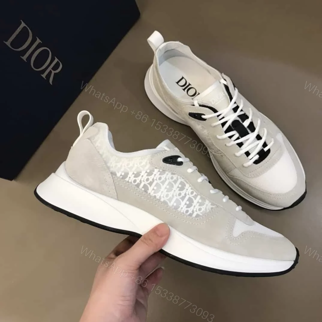 View 6 of DIOR B25 OBLIQUE WHITE SUEDE RUNNER – CD38