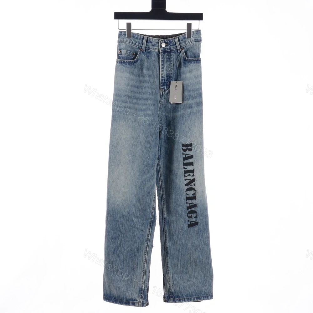 高仿Balenciaga*SS24系列783697塗層字面牛仔褲 — view 1