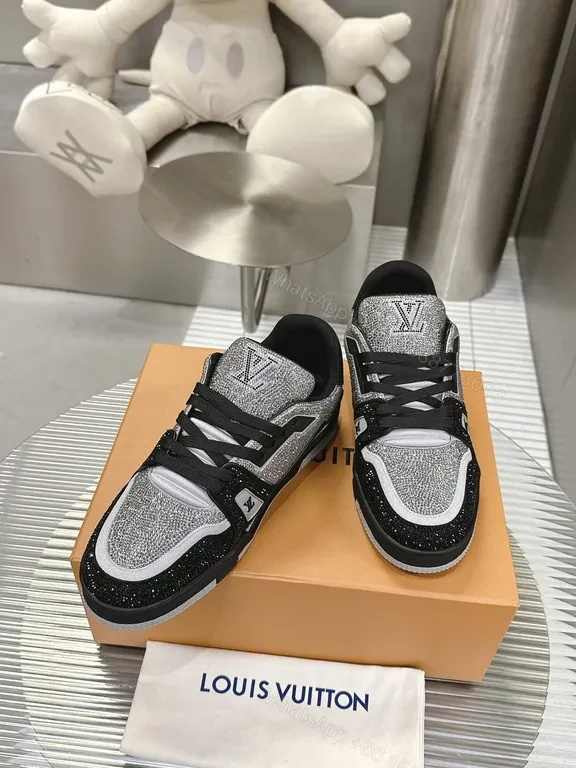 View 2 of Silver Knit LV High-Tops - Luxe Sport Sneaker