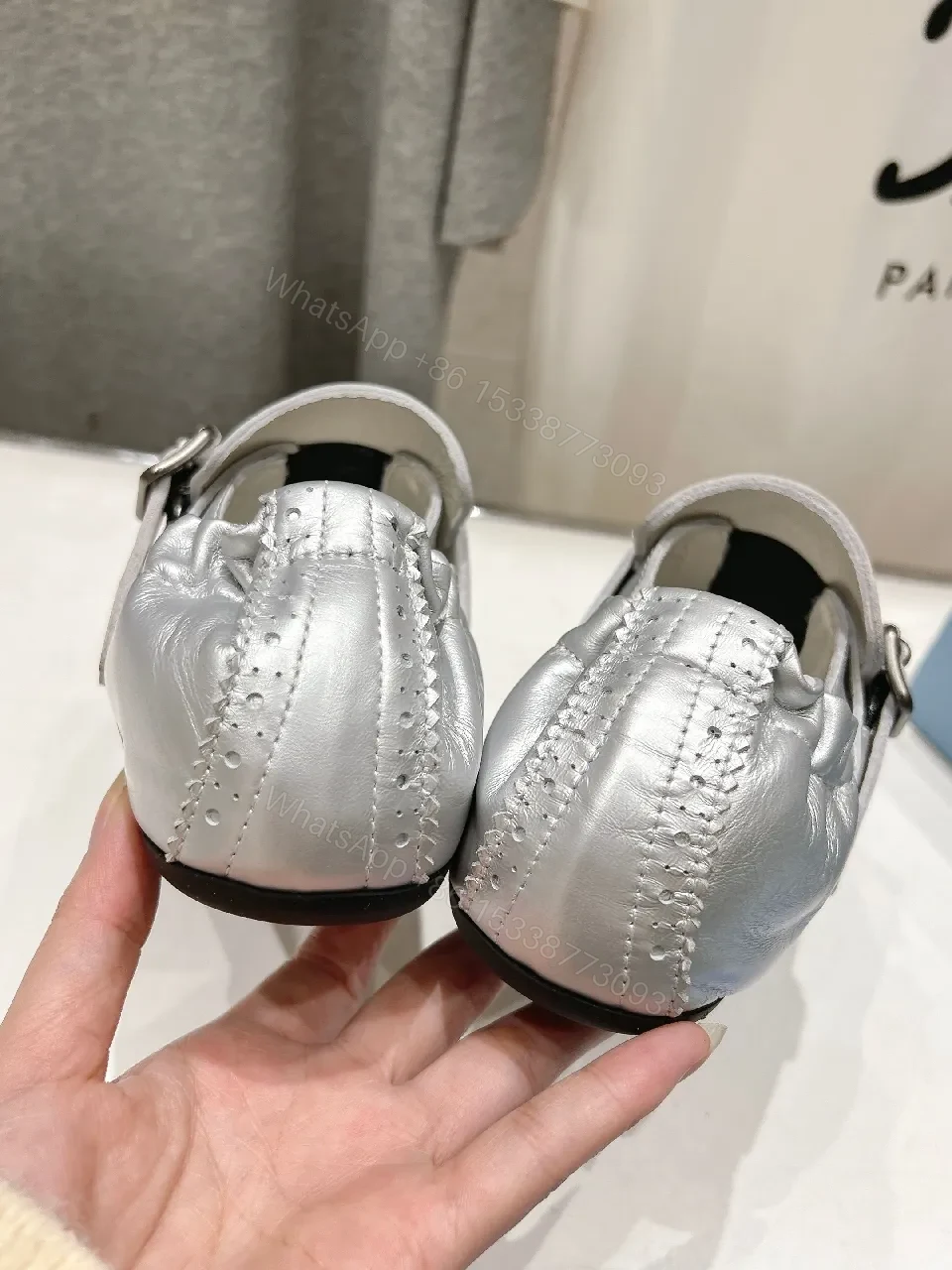 View 5 of Shimmer Fringe Derby Shoes: Metallic Leather, All-Day Comfort