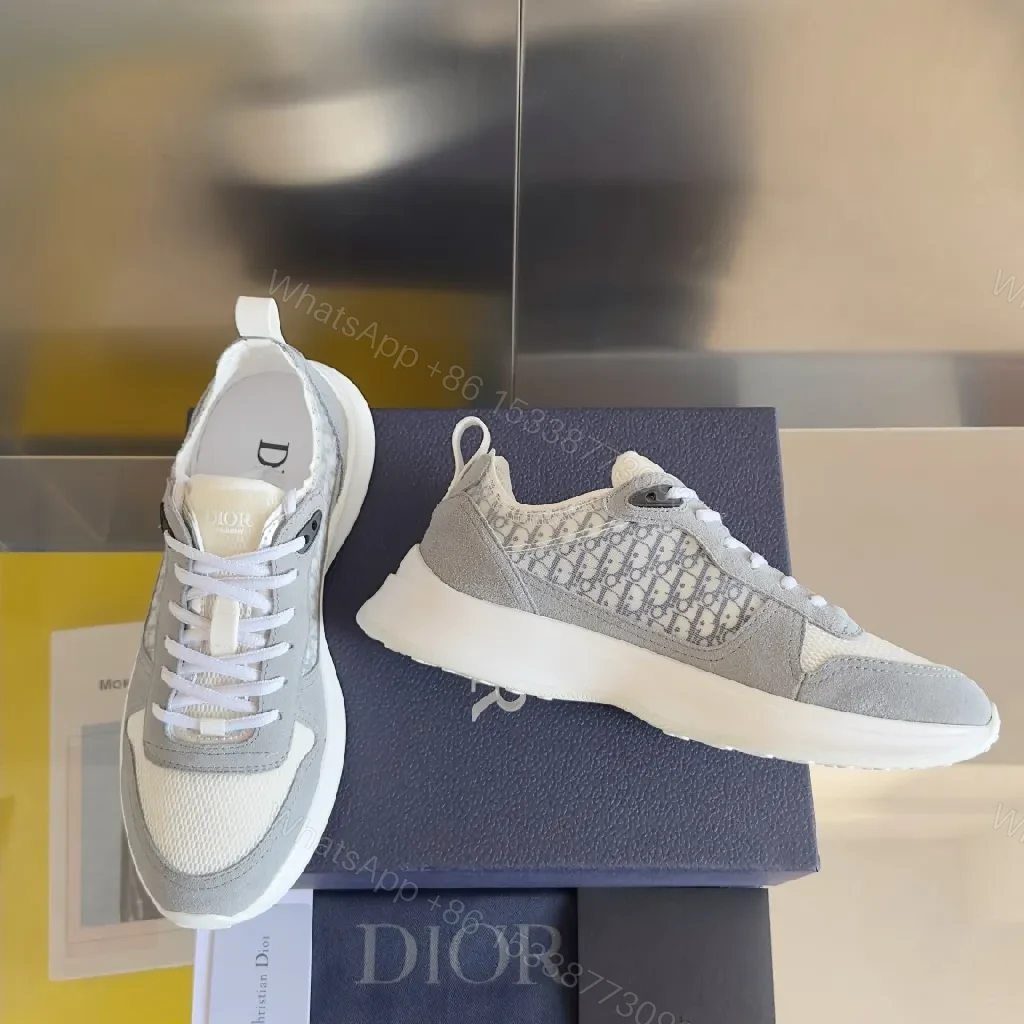 View 8 of Soft-Edge Mesh Runner with Monogram Signature Sneakers