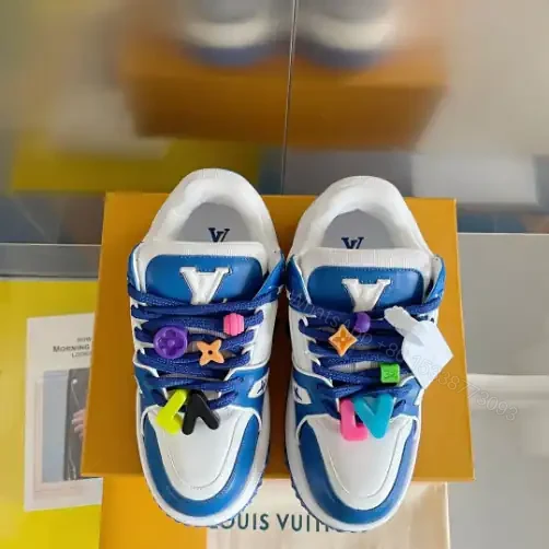 View 7 of LOUIS VUITTON LV TRAINER MAXI SNEAKERS IN BLUE AND WHITE – LSVT336