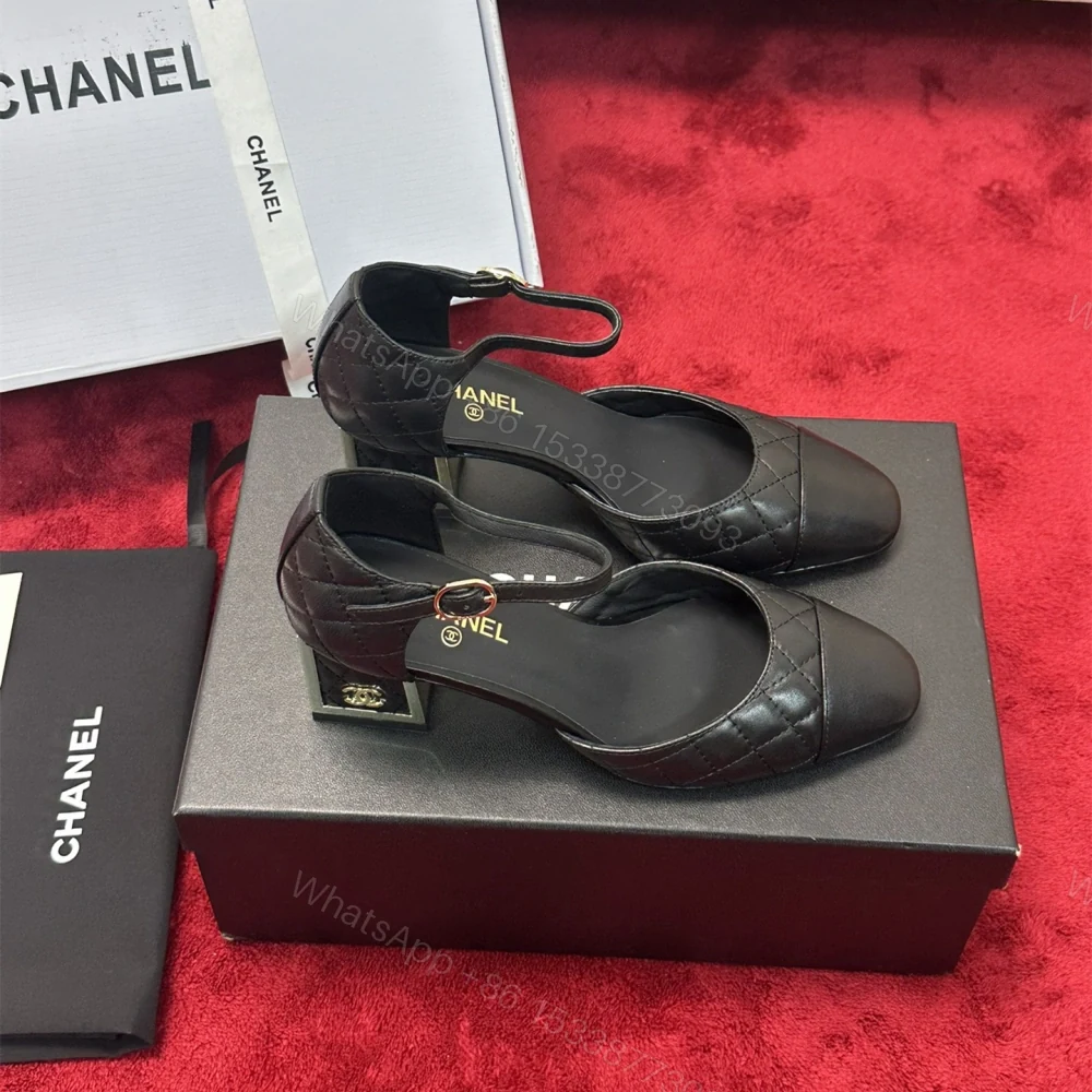 View 2 of 高仿Chanel*G38441B露邊高跟單鞋小牛皮黑色4.5CM免檢版