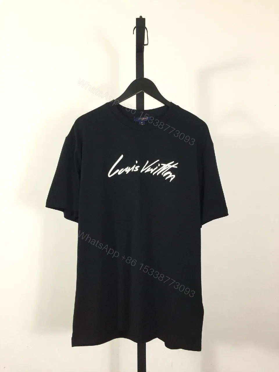 Black Cotton Tee | Graphic Luxe Logo, Relaxed Fit, Durable — view 1