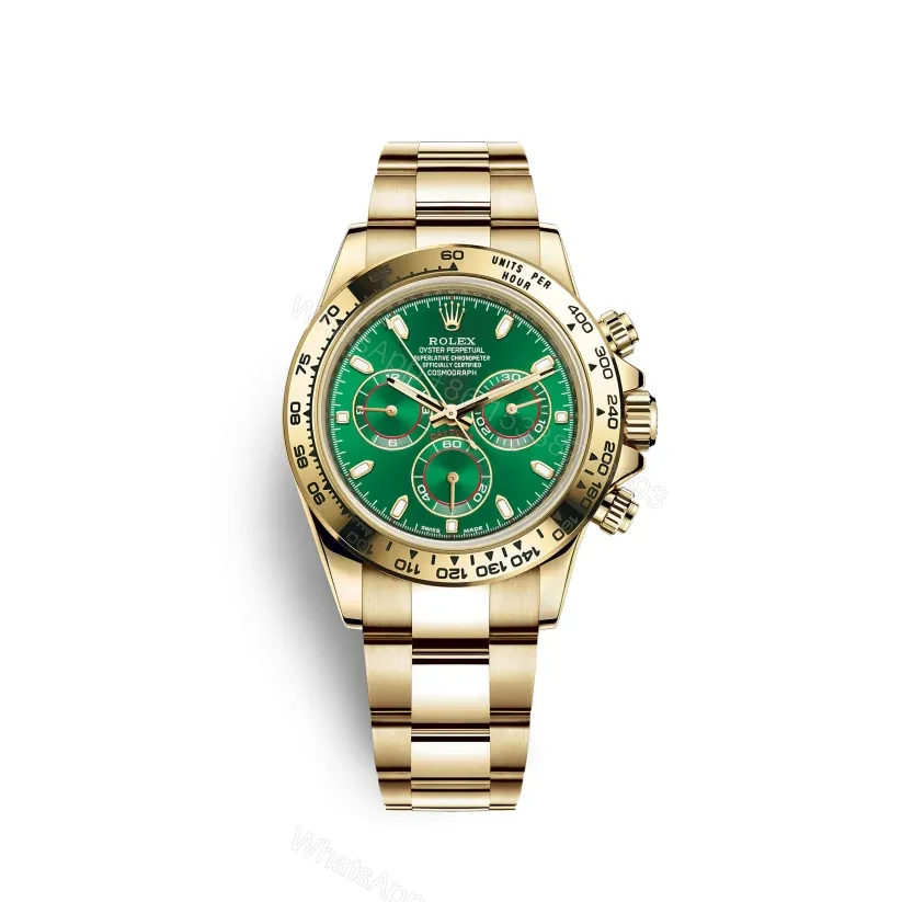 Rolex Daytona Yellow Gold Cosmograph Green Dial — view 1