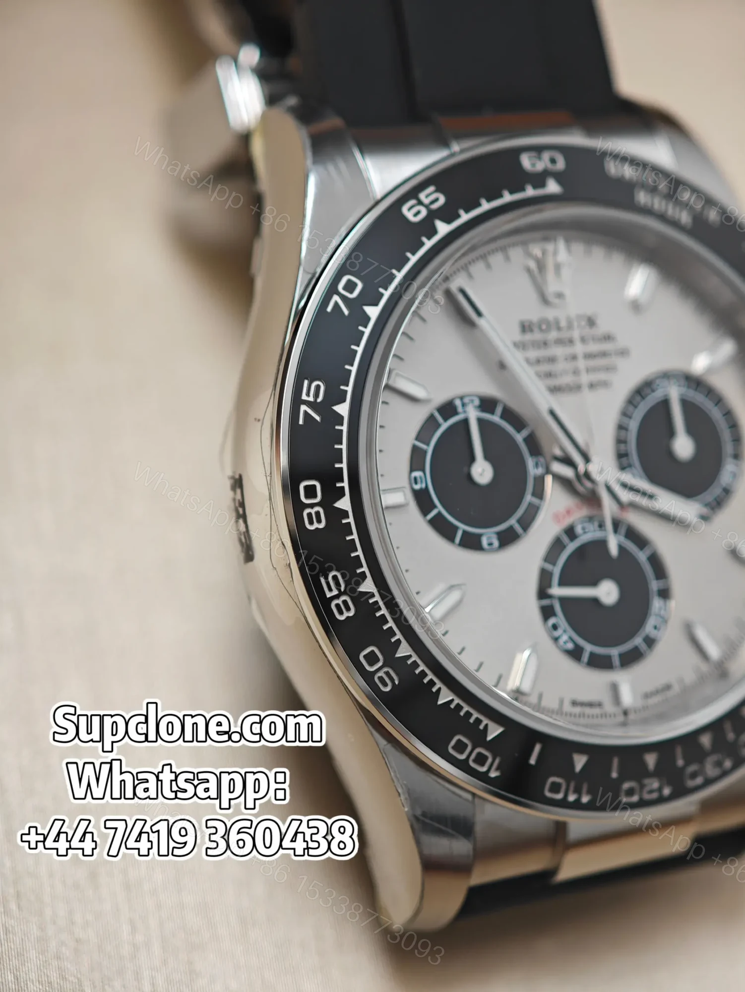 View 8 of Rolex Daytona Super Clone M126519LN-0006 Silver Dial 4131 Movement