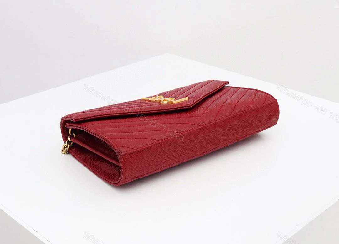 View 4 of Saint Laurent YSL Red Chain Wallet