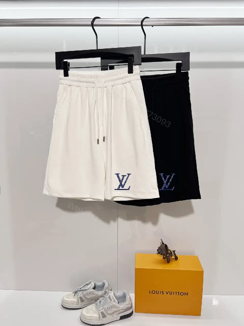 View 5 of Minimalist Luxe Sweatshorts: Premium Relaxed Fit, LV Accent Shorts