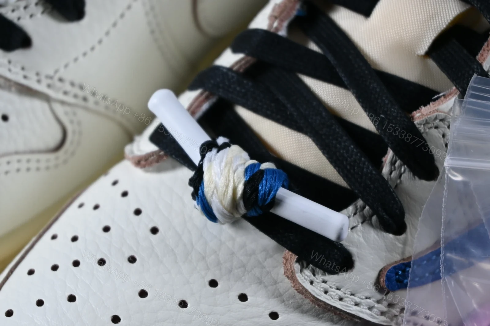 View 5 of Jordan 1 Retro Low OG SP Fragment x Travis Scott Sail Military Blue