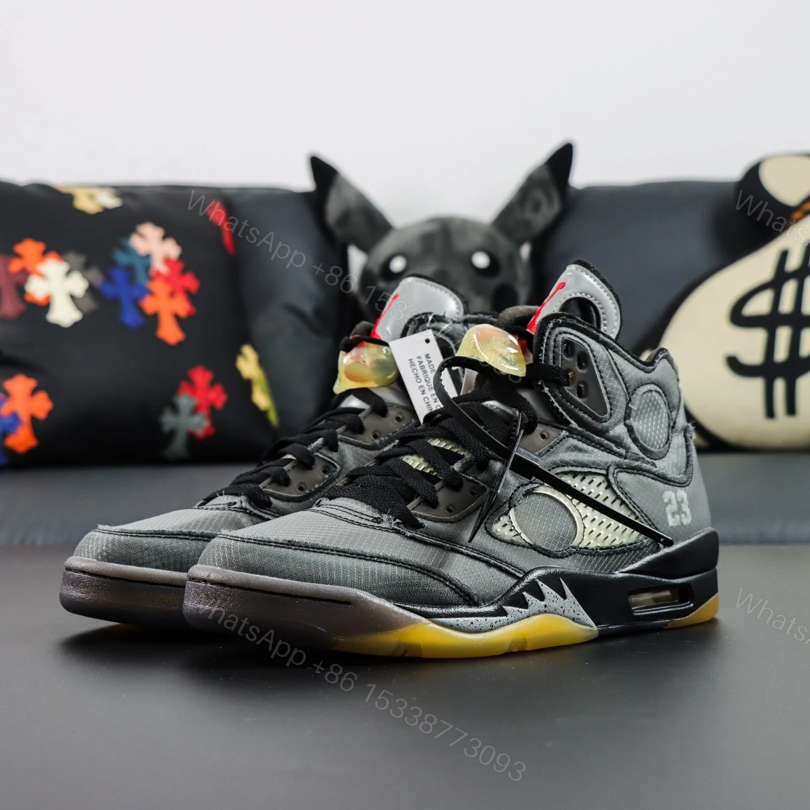 View 9 of Off White x Air Jordan 5 Retro SP Muslin Reps