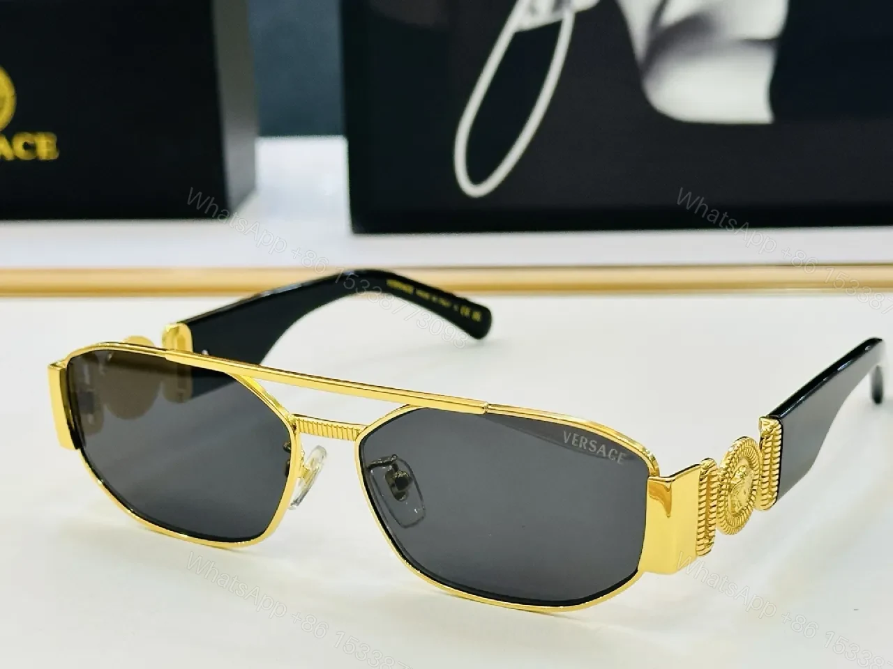 View 9 of Minimalist Metal Sunglasses: Sculpted Temple Detail, Polarized UV Protection